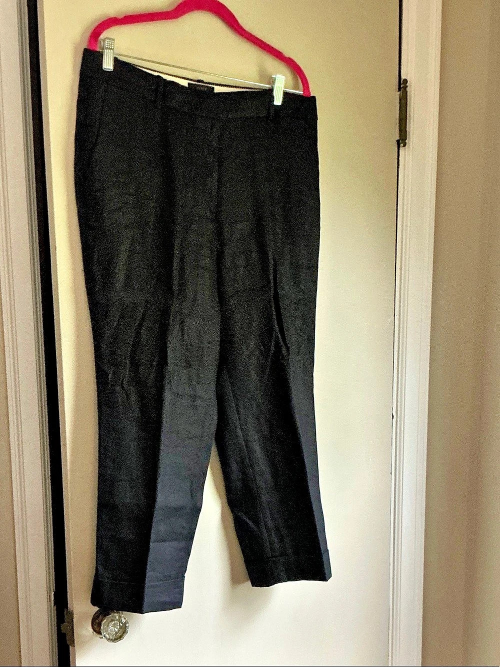 J.Crew Straight Leg Trousers Black Size 12 Like New